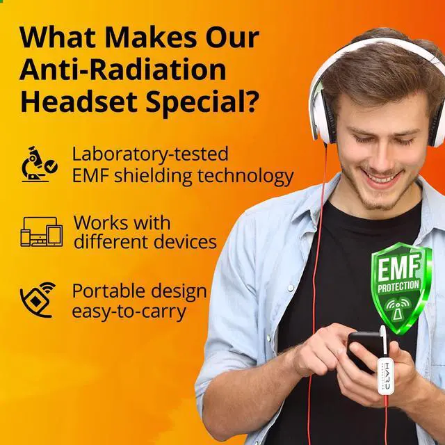 Alt view image 5 of 5 - Shield Your Body Headset Anti Radiation Device, EMF Blocker Wire Headphone Accessory, Functional Air Tube Alternative with Improved Audio Quality, Compatible with 5G Devices and 3.5mm Headphones