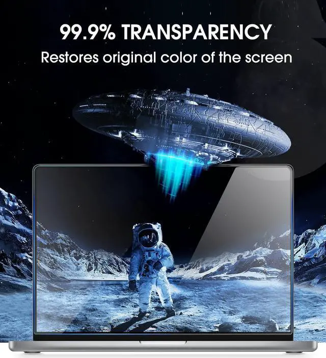 Alt view image 3 of 5 - amFilm MacBook Pro 14.2 inch M4/M4 Pro/M3/M3 Pro/M3 Max/M2 Pro/M2 Max/M1 Pro/M1 Max chip (2021-2024) Tempered Glass Screen Protector [9H Hardness][ Anti-Scratch][ Anti-fingerprint], 1 Pack