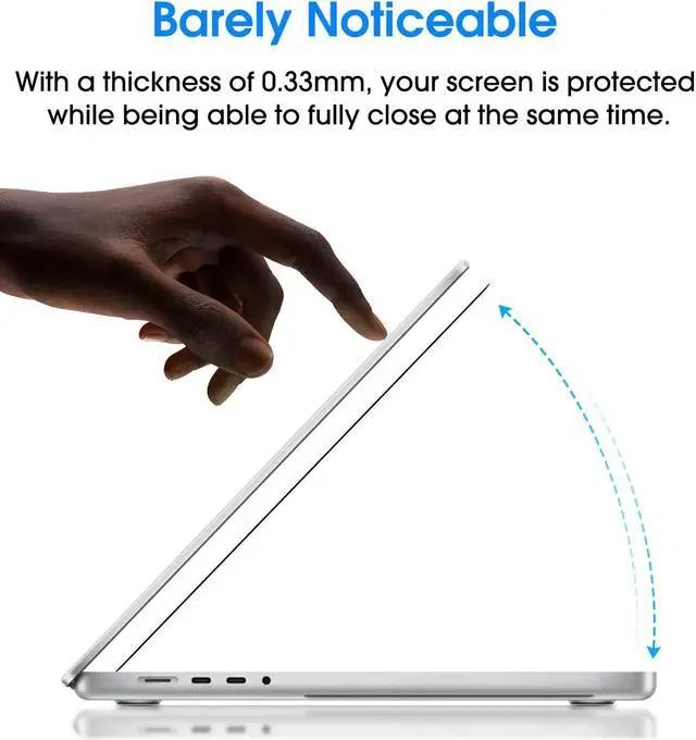 Alt view image 5 of 5 - amFilm MacBook Pro 14.2 inch M4/M4 Pro/M3/M3 Pro/M3 Max/M2 Pro/M2 Max/M1 Pro/M1 Max chip (2021-2024) Tempered Glass Screen Protector [9H Hardness][ Anti-Scratch][ Anti-fingerprint], 1 Pack