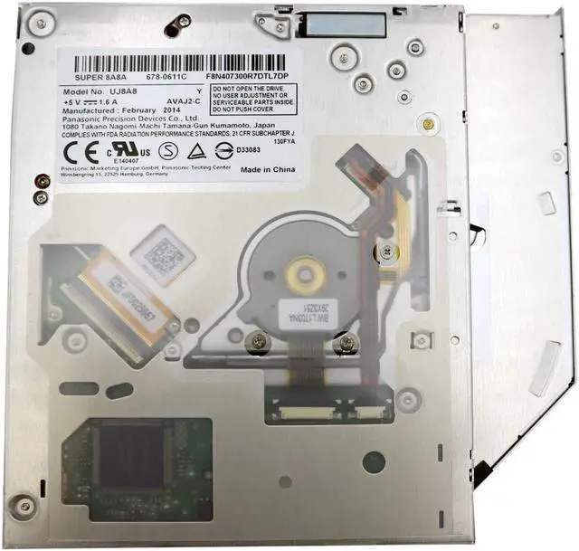 Alt view image 5 of 5 - YN-X UJ8A8 Sata Slot in 678-0611C Super Multi DVD-RW Burner CD Drive for MacBook Pro 15.4" A1286 MacBook Pro 13" A1278 2011 MC724LL