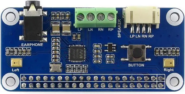 Alt view image 3 of 5 - Waveshare WM8960 Hi-Fi Sound Card HAT Stereo CODEC Playing and Recording I2S Interface for Raspberry Pi Zero/Zero W/Zero WH/2B/3B/3B+