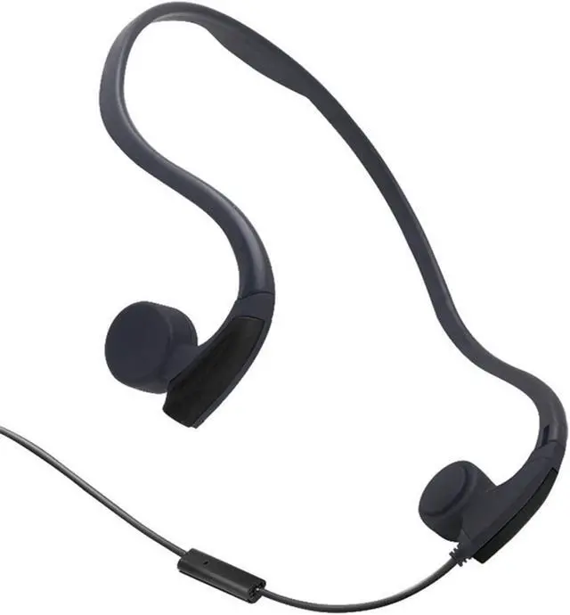 Main image of GZCRDZ Bone Conduction Wired Headphones with Noise Cancelling Mic 3.5mm Connector Sweat Resistant Headphones for Cycling Running and Other Sports (Black)