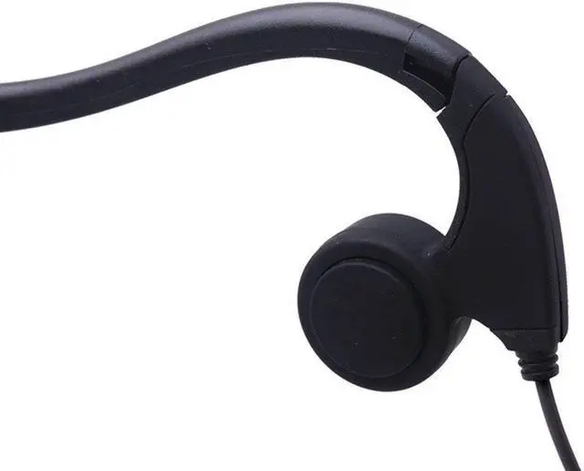 Alt view image 4 of 5 - GZCRDZ Bone Conduction Wired Headphones with Noise Cancelling Mic 3.5mm Connector Sweat Resistant Headphones for Cycling Running and Other Sports (Black)