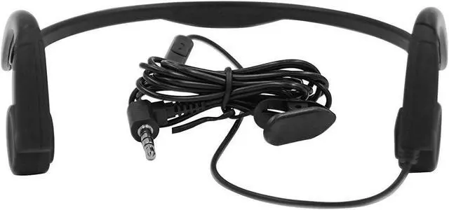 Alt view image 2 of 5 - GZCRDZ Bone Conduction Wired Headphones with Noise Cancelling Mic 3.5mm Connector Sweat Resistant Headphones for Cycling Running and Other Sports (Black)