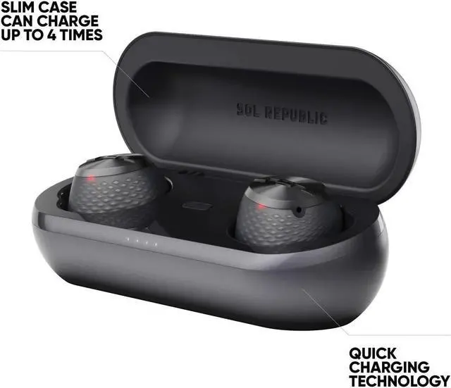 Alt view image 5 of 5 - SOL REPUBLIC Amps Air + Earbuds, Black
