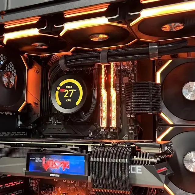 Alt view image 4 of 5 - ABNO1 PSU Cable Extension Kit 30CM Length with Two Sets of Cable Combs,1x24Pin/2x8Pin(4+4)/3x8Pin(6P+2P) PC Sleeved Cable for ATX Power Supply (Black), A-11