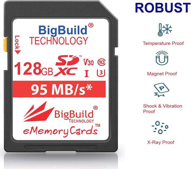 Alt view image 4 of 5 - BigBuild Technology 128GB UHS-I U3 95MB/s Memory Card for Canon IXUS 160, 162, 165, 170, 175, 177, 180, 185, 190, 285 HS Camera