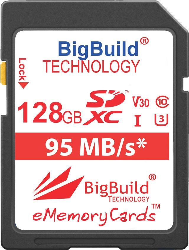 Main image of BigBuild Technology 128GB UHS-I U3 95MB/s Memory Card for Canon IXUS 160, 162, 165, 170, 175, 177, 180, 185, 190, 285 HS Camera