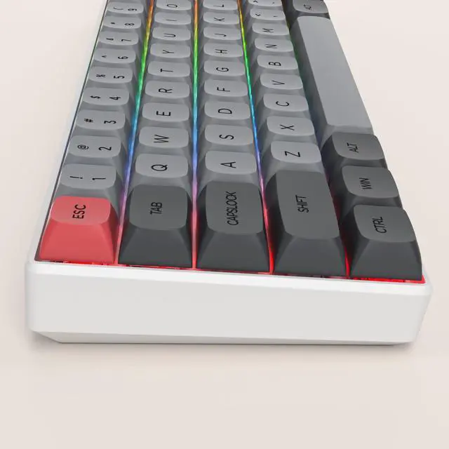 Alt view image 3 of 5 - XDA PBT Key Cap, 134 Keys Dye Sublimation Grey red Custome Key Cap Set for Cherry/Gatron MX switches 60 Percent/68/61 Gaming Mechanical Keyboard