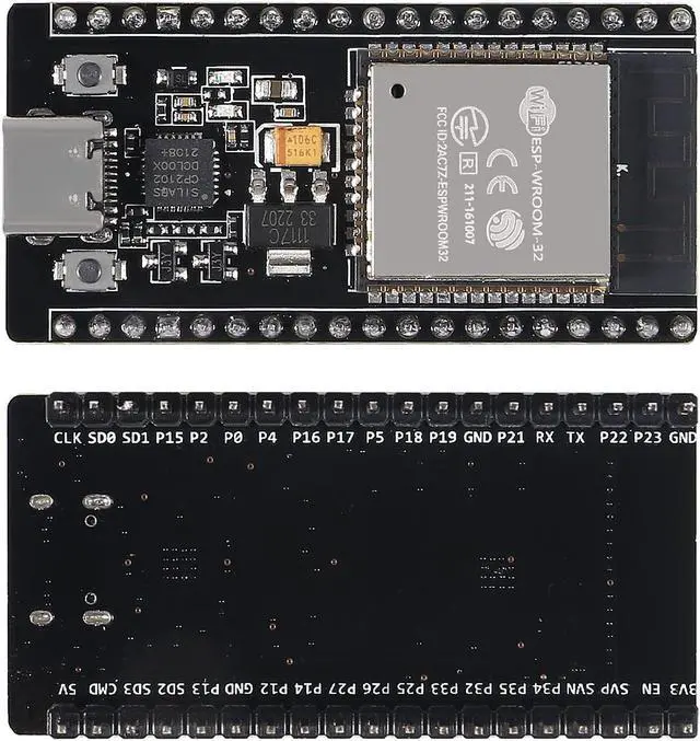 Alt view image 3 of 5 - 4Pcs ESP32 Development Board CP2102 Chip 38Pin Narrow Version WiFi + Bluetooth Microcontroller Dual Cores ESP-32 ESP-32D Board ESP-WROOM-32 2 in 1 Dual Core Low Power Consumption USB C Type C