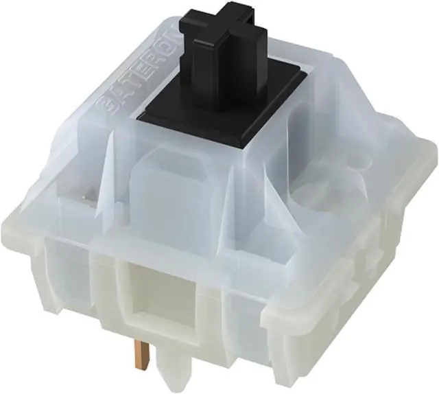 Main image of kutethy Gateron Switches Milky Black Mechanical Keyboard Yellow 5pins for All MX Mechanical Keyboard(108 Pcs, Black)