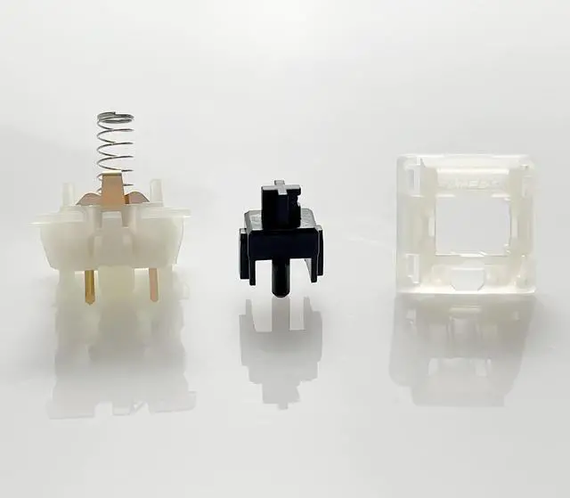 Alt view image 5 of 5 - kutethy Gateron Switches Milky Black Mechanical Keyboard Yellow 5pins for All MX Mechanical Keyboard(108 Pcs, Black)