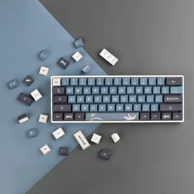 Alt view image 2 of 5 - surmen PBT Keycaps XDA Keycaps Dye-Sublimation 60% Custom Keycaps 60 Percent for Cherry MX Switches Mechanical Keyboard(Apollo)