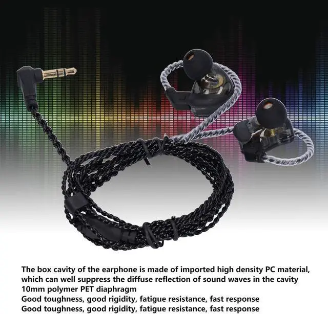 Alt view image 2 of 5 - Hilitand Wired Earbuds, Headphones with Stereo Bass Earphones Noise Reduction in-Ear Headset for All Smartphones Tablets MP3 Player That with 3.5 mm Interface(Black)