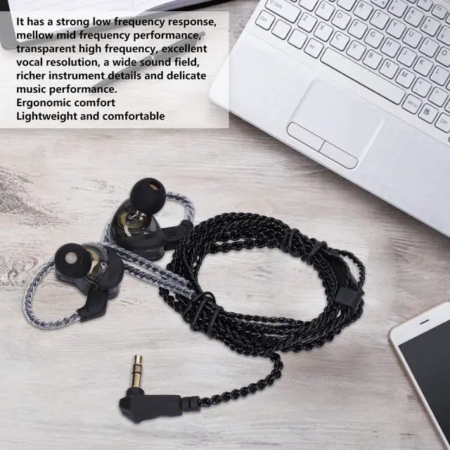 Alt view image 5 of 5 - Hilitand Wired Earbuds, Headphones with Stereo Bass Earphones Noise Reduction in-Ear Headset for All Smartphones Tablets MP3 Player That with 3.5 mm Interface(Black)