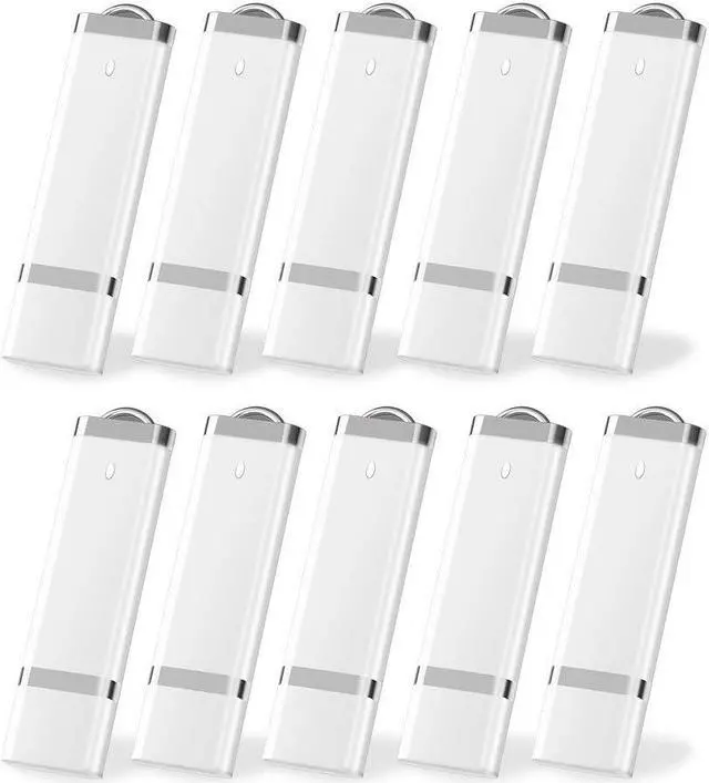Main image of KEXIN 8 GB Flash Drive 10 Pack 8GB USB Flash Drive Thumb Drive Jump Drive Pen Drive Memory Stick 10 Pack White