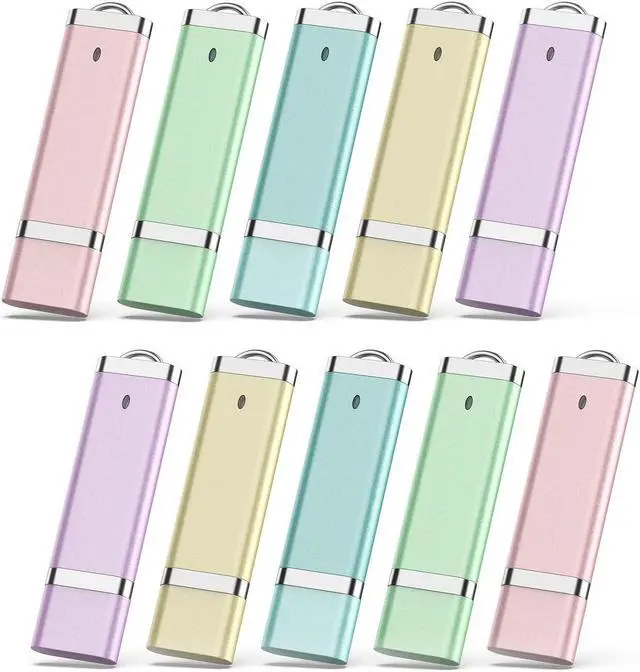 Main image of KEXIN 10 Pack 8GB Flash Drive USB Drive Thumb Drive 8 GB USB Flash Drive Jump Drive 8G Flash Drives Photo Memory Stick Pen Drive Zip Drive Coloful