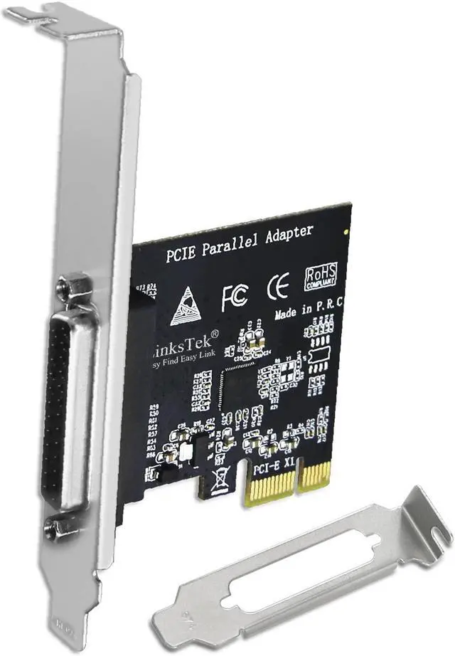 Main image of LinksTek 1-Port PCI Express Parallel Card for Printers, IEEE 1284 Standard DB25 LPT PCIE Parallel Port, Supports IEEE 1284 SPP, Nibble, Byte and ECP Mode, PCIE DB25 Parallel Port Card (PCIE-PA1)