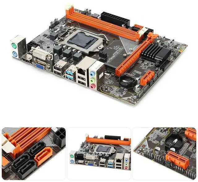 Alt view image 4 of 5 - Desktop Motherboard, LGA 1155 DDR3 Computer Desktop Mainboard for B75, 3 x SATA2.0 Interface, Support VGAHDMIDVI Output
