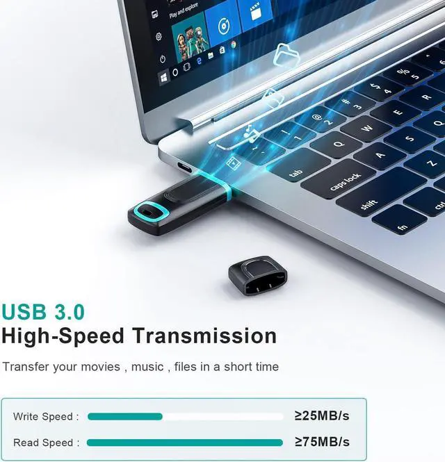 Alt view image 2 of 5 - RAOYI 5 Pack 32GB Flash Drive, USB 3.0 High Speed Memory Stick Thumb Drive Jump Drive Zip Drive for Data Storage and Backup (Multicolor)