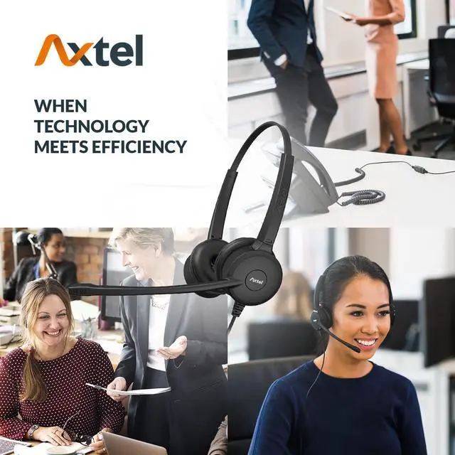 Alt view image 5 of 5 - Axtel Bundle Prime Duo with AXC-02 Cable | Noise Cancellation - Compatible with Grandstream GXP1600, GXP1700, GXP2100, GRP2600 Series Phones