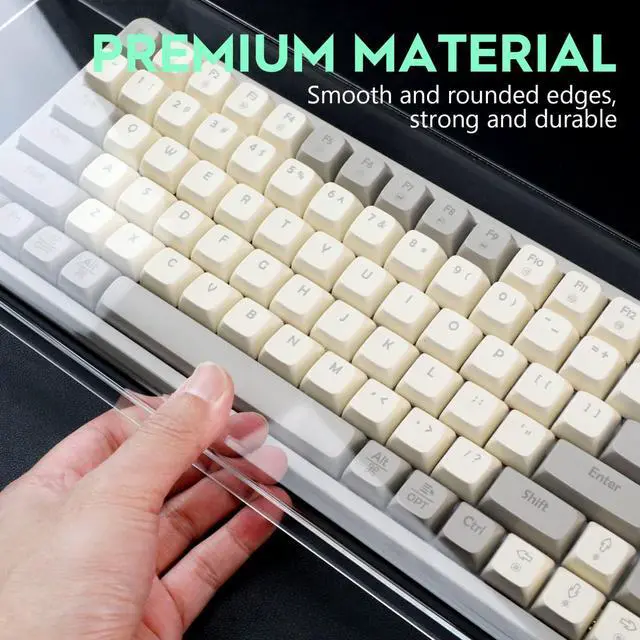 Alt view image 4 of 5 - Cabilock Laptop Keyboard Protector Transparent Acrylic Keyboard Cover Clear Desktop Computer Keyboard Protector Cover Keyboard Protector
