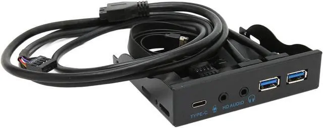 Alt view image 5 of 5 - USB3.0 Front Panel Hub, Optical Drive 3.5 Panel Computer Expansion Board 10Gbps with USB3.2, Type C, 2xUSB3.0 and Mic Input and Audio Output Ports for 3.5 Floppy Drive Chassis