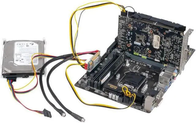 Alt view image 2 of 5 - RGEEK 24-Pin ATX PSU - 12V DC Input, 450W Peak Output, Mini ITX PC Power Supply