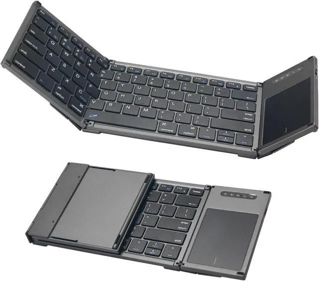 Main image of ZZR SEVEN Wireless Keyboard, Bluetooth Keyboard, Foldable Keyboard, Portable Keyboard with Touch Pad, Travel Keyboard Compatible with Windows iOS Android, iPhone and Tablet (B066T)
