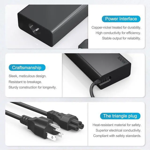 Alt view image 4 of 5 - 100W USB C Charger for Lenovo Yoga 9i Yoga Pro 7 Yoga Slim 6i 7 Pro, Thinkpad 14+/16+/14P/S2, Ideapad Slim 5/Ideapad 13'' ADL100YLC3A Lenovo Laptop Charger USB C