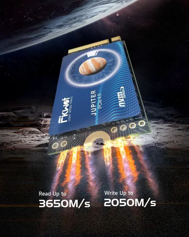 Alt view image 2 of 5 - Fikwot FX608_500GB M.2 2242 SSD PCIe Gen4.0 x4 NVMe 1.4 Internal Solid State Drive,Up to 4800MB/s, Compatible with Ultrabooks, Tablet Computers and Mini PCs