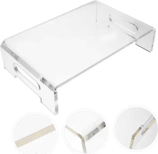 Alt view image 4 of 5 - Computer Monitor Stand for Desk - Computer Stand Laptop Monitor Mount PC Stand Desk Laptop Stand Desk Monitor Riser Rack Computer Elevated Shelf