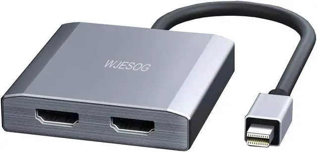 Main image of WJESOG Mini Displayport to Dual HDMI Splitter Dual 4K@60Hz Resolution,DP to 2 HDMI Hub Multi Stream Transport Support 4K Resolution for Windows and Mac System
