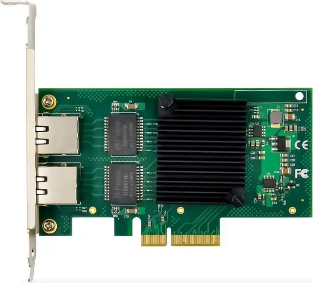 Alt view image 2 of 5 - XWYWX 1Gb PCIe X4 NIC Converged Network Interface Card 2*RJ45 Ports for Intel I350AM2 10/100/1000Mbps PCI-E Ethernet LAN Network Adapter Compare to I350-T2 for Win/Linux/FreeBSD/VMware/Unix-X2R1143-11