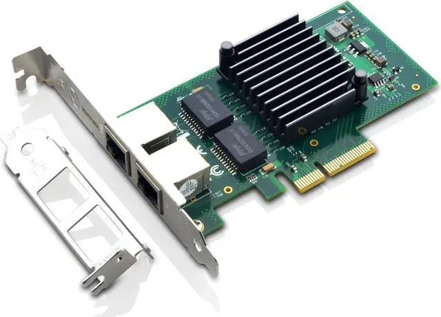 Main image of XWYWX 1Gb PCIe X4 NIC Converged Network Interface Card 2*RJ45 Ports for Intel I350AM2 10/100/1000Mbps PCI-E Ethernet LAN Network Adapter Compare to I350-T2 for Win/Linux/FreeBSD/VMware/Unix-X2R1143-11