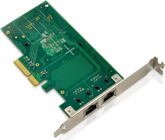 Alt view image 4 of 5 - XWYWX 1Gb PCIe X4 NIC Converged Network Interface Card 2*RJ45 Ports for Intel I350AM2 10/100/1000Mbps PCI-E Ethernet LAN Network Adapter Compare to I350-T2 for Win/Linux/FreeBSD/VMware/Unix-X2R1143-11