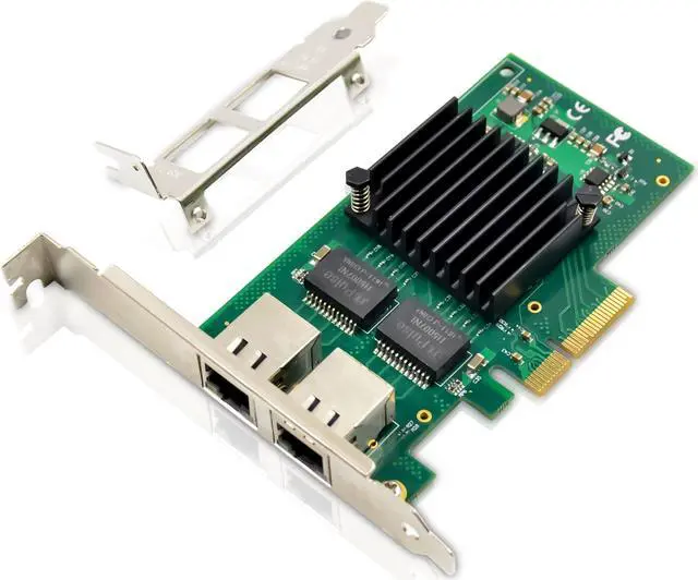 Alt view image 5 of 5 - XWYWX 1Gb PCIe X4 NIC Converged Network Interface Card 2*RJ45 Ports for Intel I350AM2 10/100/1000Mbps PCI-E Ethernet LAN Network Adapter Compare to I350-T2 for Win/Linux/FreeBSD/VMware/Unix-X2R1143-11