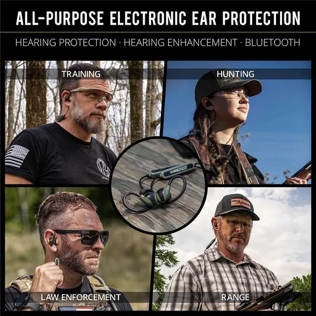 Alt view image 2 of 5 - ISOtunes Sport Advance BT Shooting Earbuds: Tactical Bluetooth Hearing Protection (OD Green)