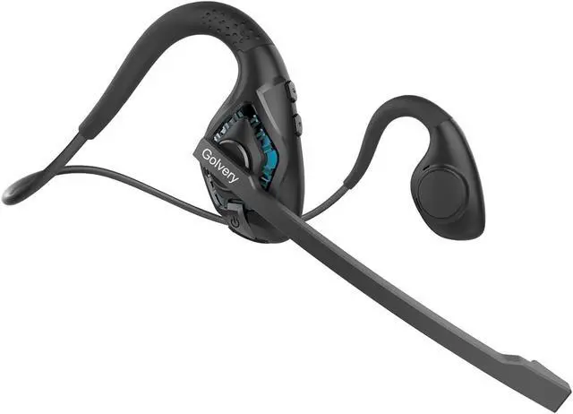 Main image of Golvery Latest Bluetooth 5.3 Headset w/DSP Noise Canceling Boom Microphone & Mute for Cellphone, Lightweight Comfort Open Ear Wireless Headphones for PC Laptop Office Meeting Home Working, 10H
