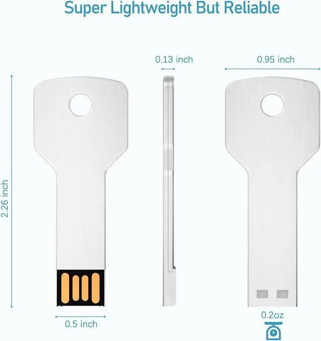 Alt view image 5 of 5 - JUANWE 4GB USB Flash Drive 10 Pack, Colorful Flashdrives Key Shape Metal Thumb Drive Bulk, Waterproof USB Jump Drive 2.0 Mutipack Memory Stick, Portable Zip Drive Pendrive 5 Mix Color for Data Storage