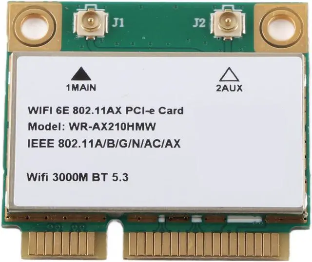 Main image of AX210HMW WiFi Card,5374M Wi-Fi 6E Wireless Module Expand to 6GHz MU-MIMO Tri-Band Internal Network Card with Bluetooth 5.2,Mini PCIE Wireless Network Card for Laptop