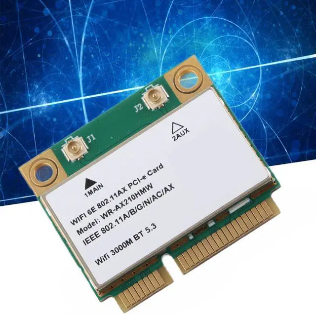 Alt view image 3 of 5 - AX210HMW WiFi Card,5374M Wi-Fi 6E Wireless Module Expand to 6GHz MU-MIMO Tri-Band Internal Network Card with Bluetooth 5.2,Mini PCIE Wireless Network Card for Laptop