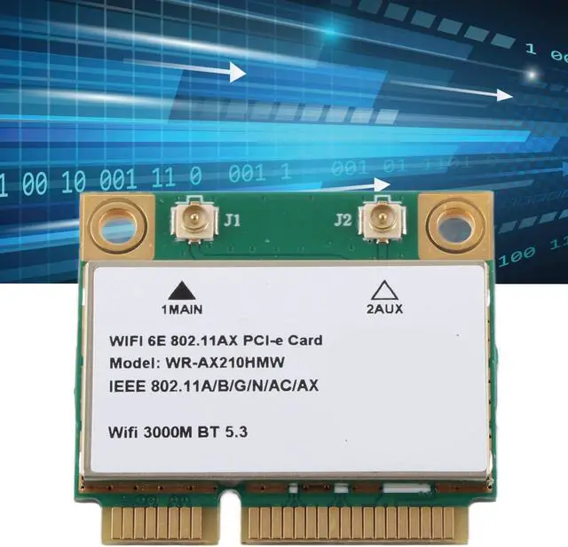Alt view image 2 of 5 - AX210HMW WiFi Card,5374M Wi-Fi 6E Wireless Module Expand to 6GHz MU-MIMO Tri-Band Internal Network Card with Bluetooth 5.2,Mini PCIE Wireless Network Card for Laptop