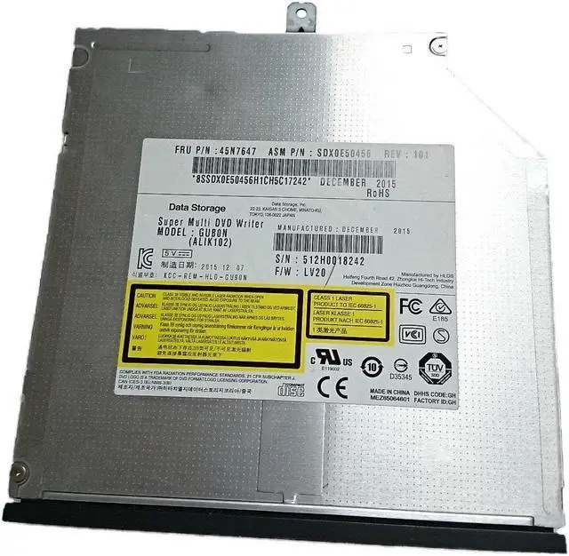 Main image of 9.5mm Ultraslim Super Multi Optical DVD Writer GUB0N for Thinkpad T440P T540P T540 W540 CDRW DVDRW Drive Compatible GU70N UJ8E2 45N7647 45N7649 04X4498