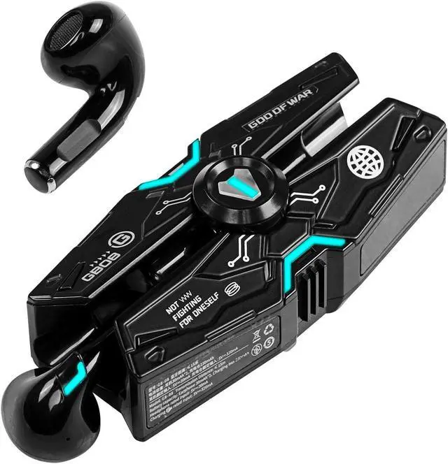 Main image of CERRXIAN Earbuds,Red Earbuds with Charging Case LED, High-Fidelity Stereo for iOS/Android,Gaming/Running/Fitness/Work (Black)