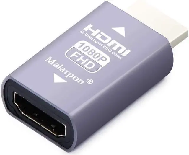Alt view image 3 of 5 - Malarpon Hdmi Edid Emulator Passthrough 3rd Generrtion Aluminum fit Headlesskeep The EDID of The Monitor Active Switches and Extenders 1920x1080@59Hz 2P