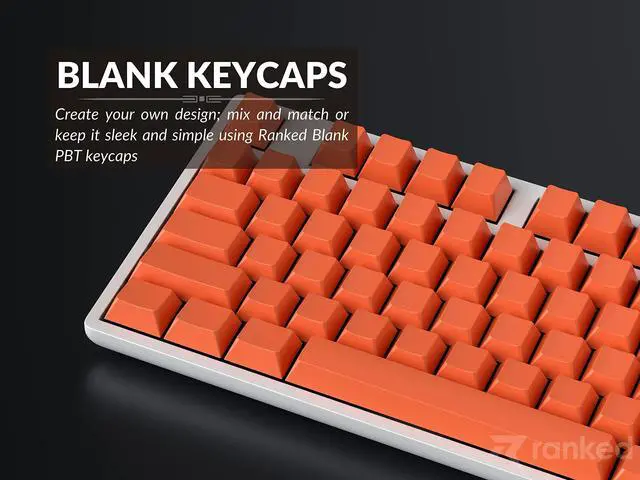 Alt view image 3 of 5 - Ranked Blank Premium Keycap Set | 1.4 mm Thick PBT | Cherry Profile for Mechanical Keyboard (Coral, 139 Keys)