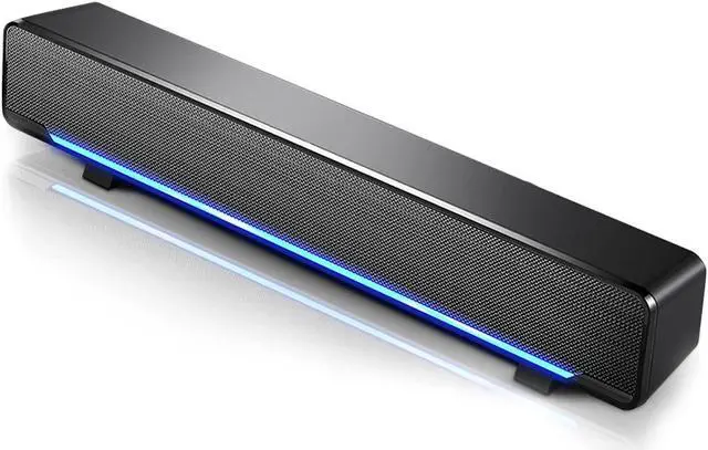 Main image of Wendry Computer Speakers,3.5mm Computer Sound Bass Surround Sound Box,USB Powered Portable Soundbar with 3D Stereo Sound and LED Breathing Light