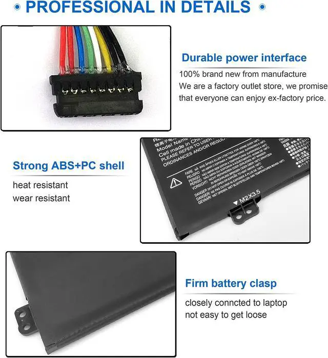Alt view image 3 of 5 - L16C4PB1 L16M4PB1 Battery Replacement for Lenovo Yoga 720 13 720-13IKB 720-131KB 720-13lKB 80X6, Yoga 730-13IKB 730-131KB 81C3, Yoga 730 730-13IWL 730-131WL 730-13lWL 81JR, L16L4PB1 5B10M52738