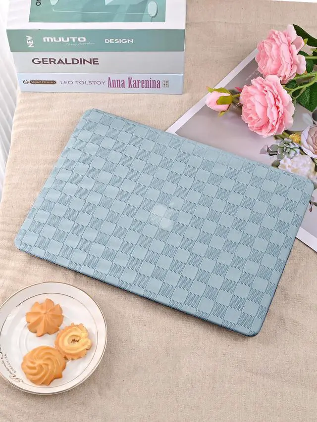 Alt view image 4 of 5 - Seorsok Compatible with MacBook Pro 13 inch Case M2 2023,2022,2021-2016 A2338 M1 A2251 A2289 A2159 A1989 A1708 A1706,Elegant Leather Plastic Hard Case&Transparent Keyboard Cover,Gray Tartan PVC